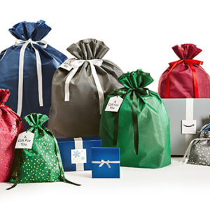 The books will be gift wrapped. (Pictures of some giftbags.)